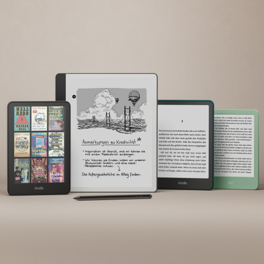 Das neue Kindle-Sortiment ohne Kids-Modelle und Signature-Ausführung (Bild: Amazon)